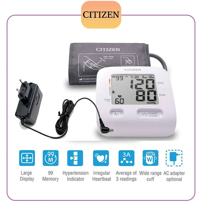 فشارسنج بازویی CH-517 سیتیزن + آداپتور